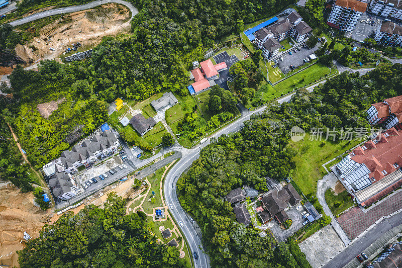 道路和建筑物鸟瞰图