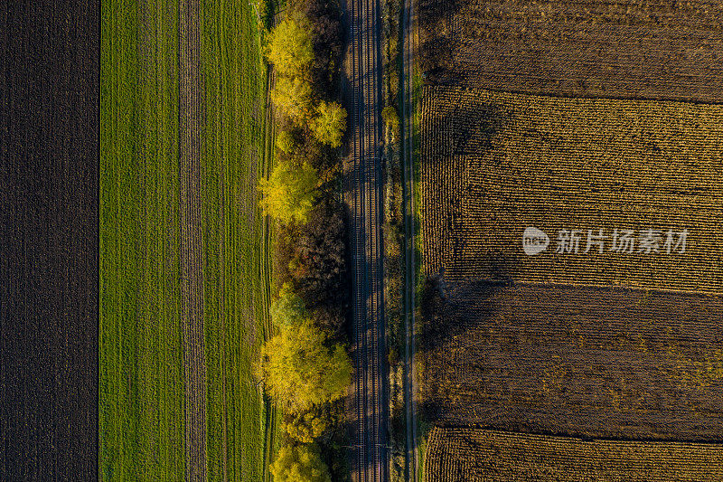 铁路鸟瞰图