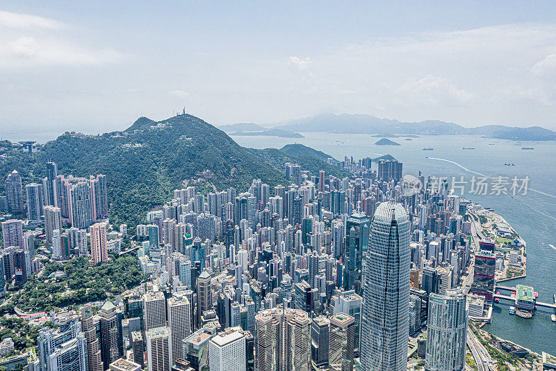 香港城市无人机视图