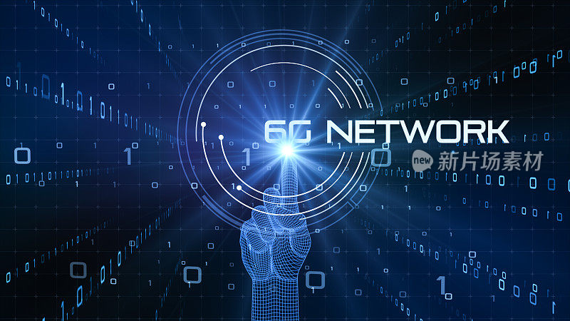 5G和AI技术，全球通信网络概念。