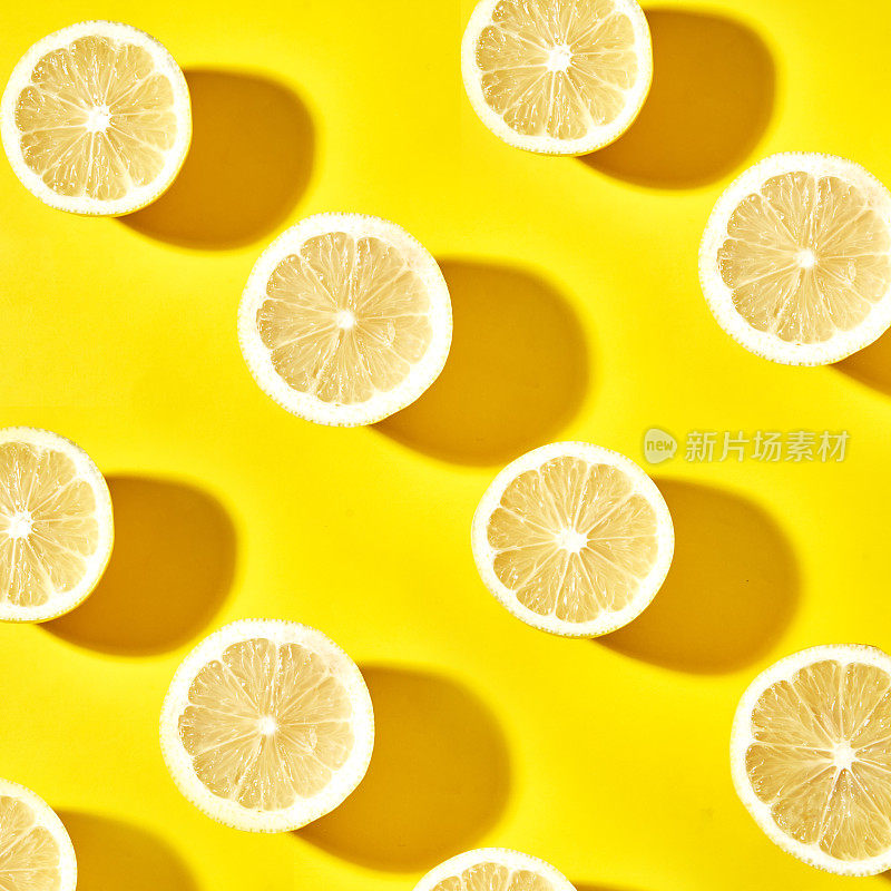 水果概念柠檬颜色鲜艳的背景