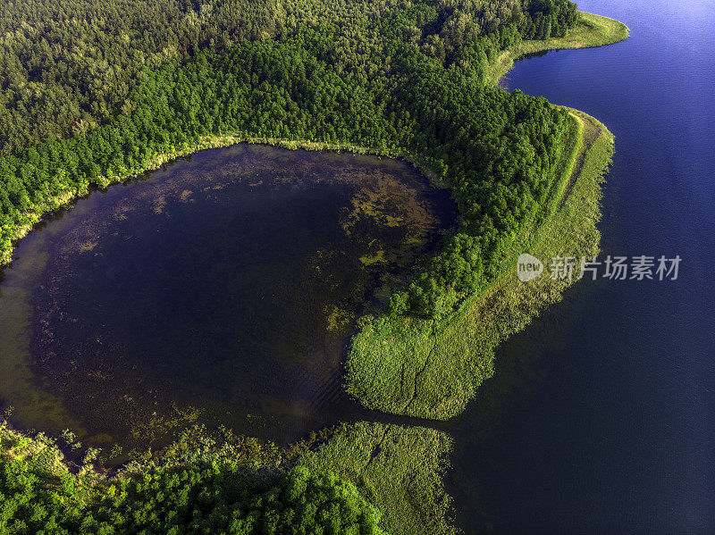 湖泊及岛屿景观(鸟瞰图)