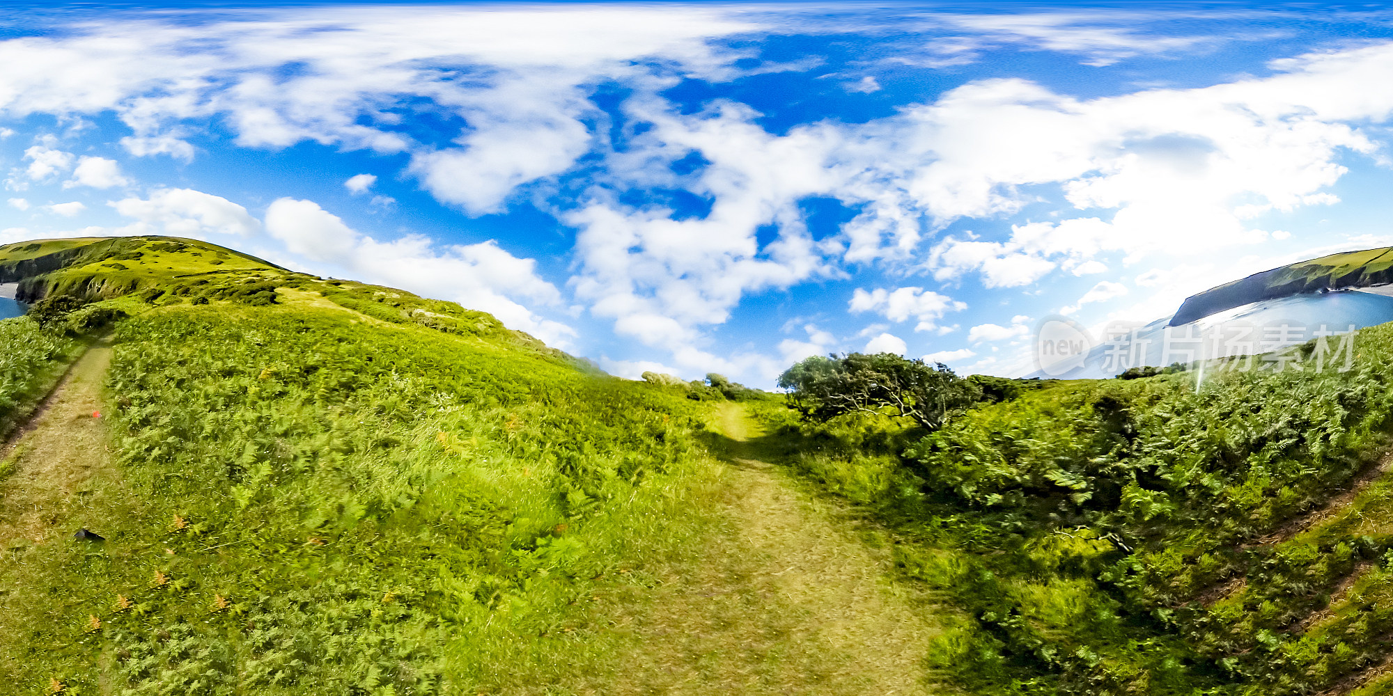 大屿山湾和大屿山湾之间的360度步道图像