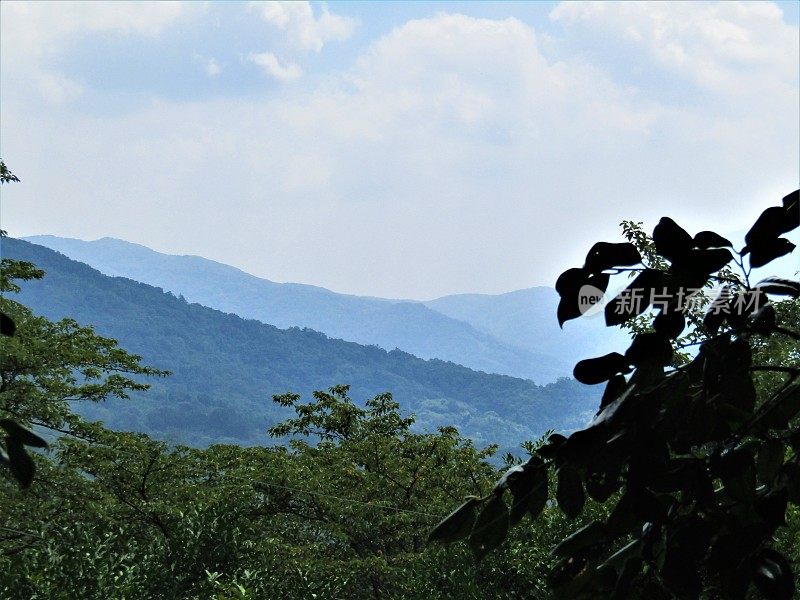 日本。8月。茨城县筑波高地全景。