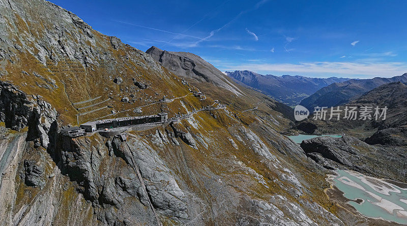 奥地利，大格洛克纳风景优美的高山公路鸟瞰图