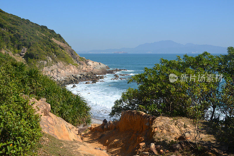 香港塔门(草岛)的海岸线