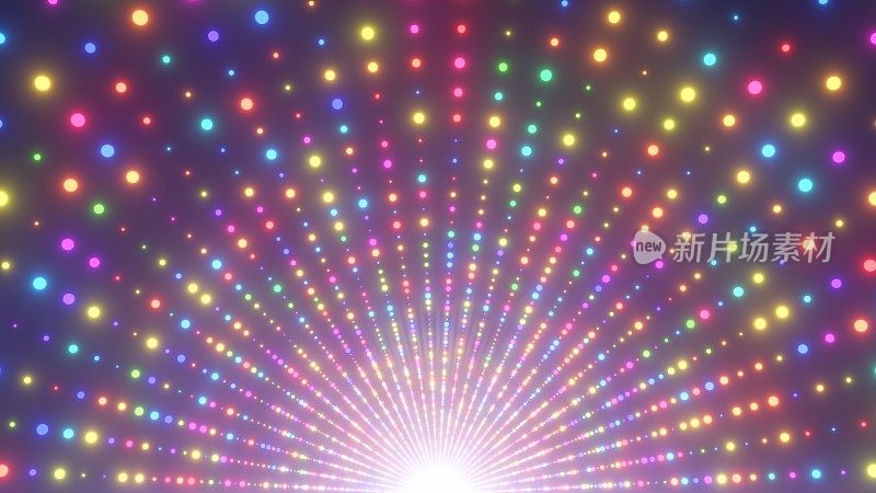 彩虹拱隧道弧明亮闪光霓虹发光光谱点灯光-抽象背景纹理