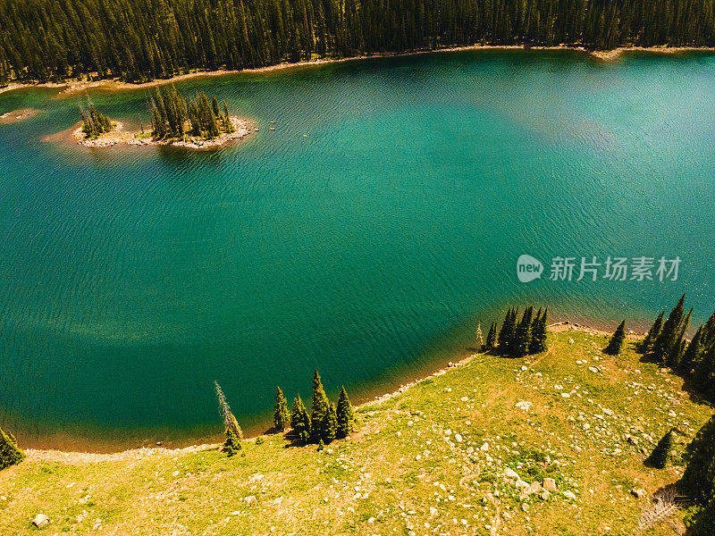 西科罗拉多岛湖景观航拍地球未来生活系列照片