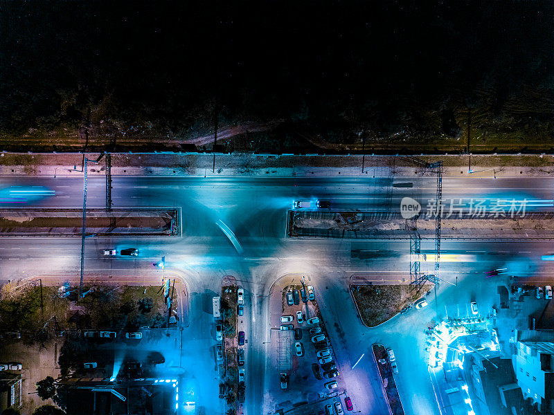 夜景公路路口