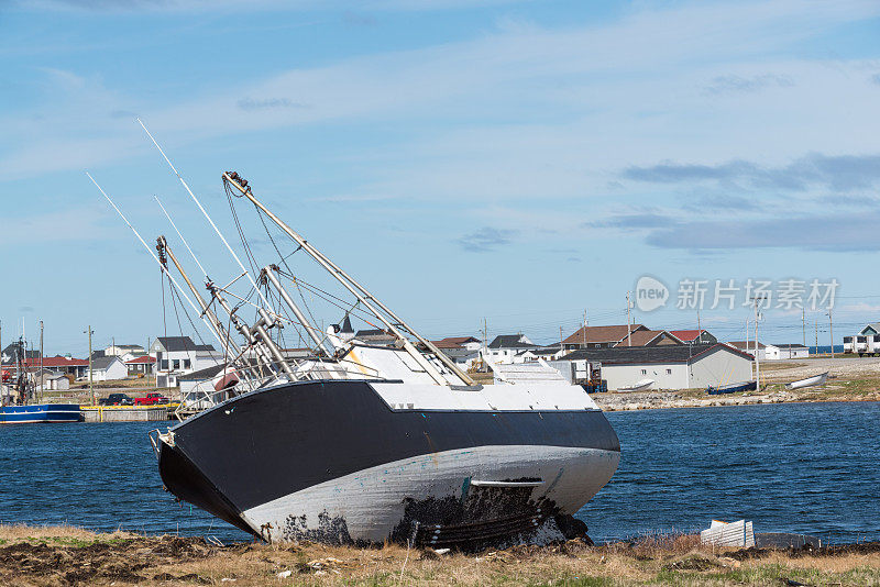 加拿大纽芬兰和拉布拉多省花湾的草本岛、板岛和花岛