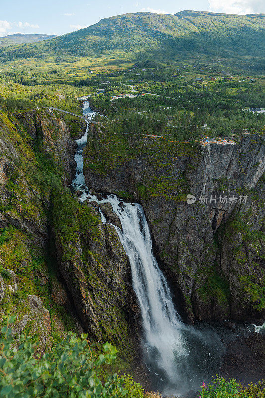 挪威Vøringfossen瀑布的美景