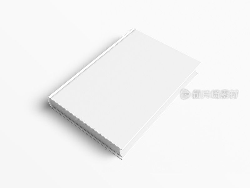 白色背景上的空书模板