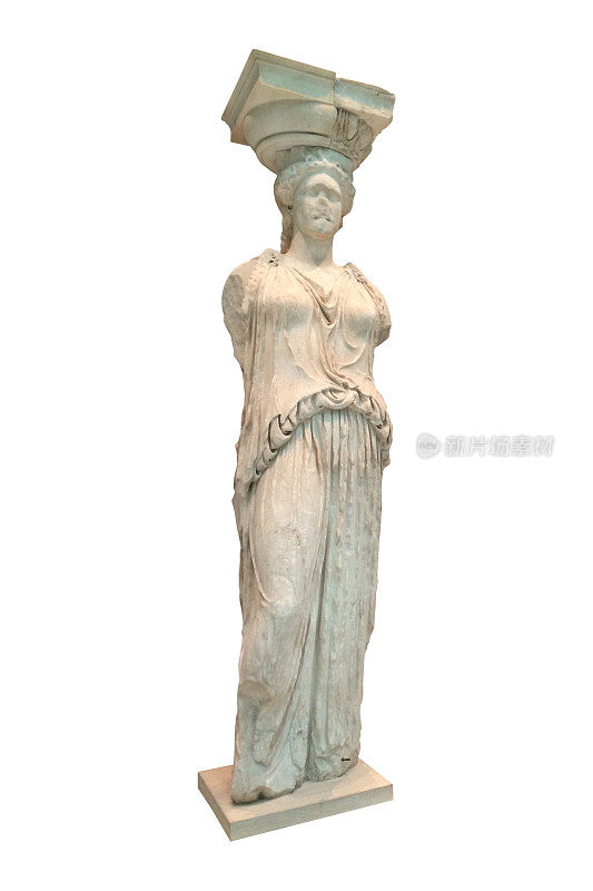 白色的希腊女像柱
