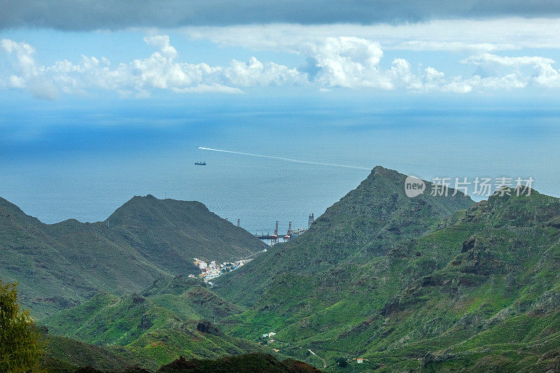 美丽的山谷在加那利岛，阿纳加公园，特内里费，西班牙