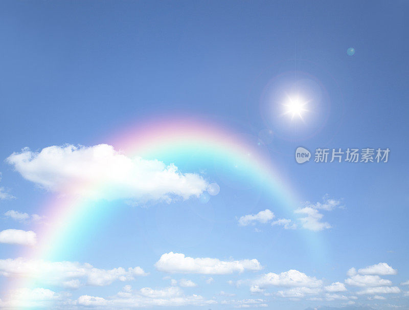 天空、太阳和彩虹