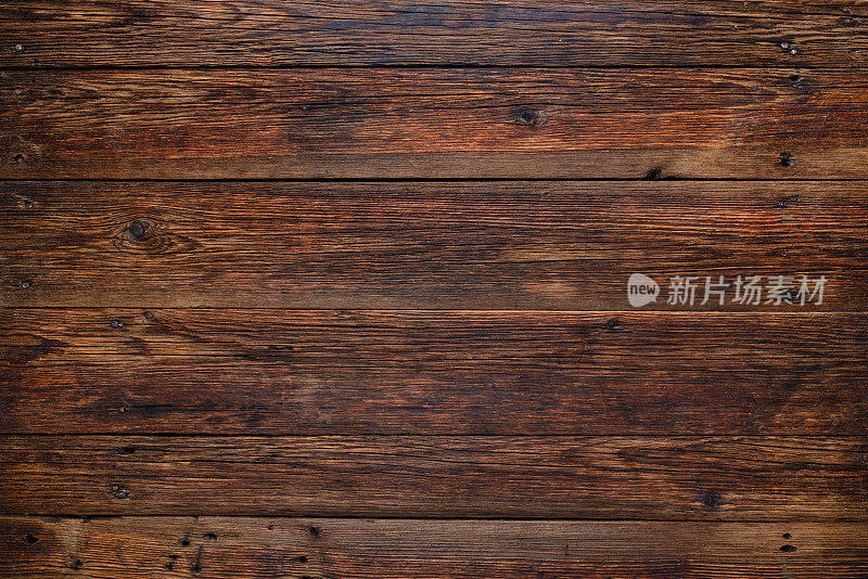 老木桌的背景，质朴的木质表面与复制空间