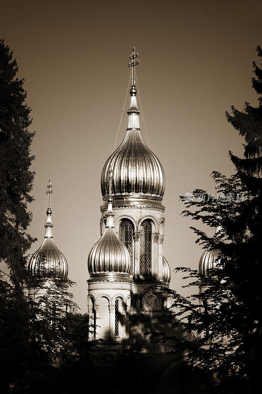 俄罗斯东正教的金色圆顶