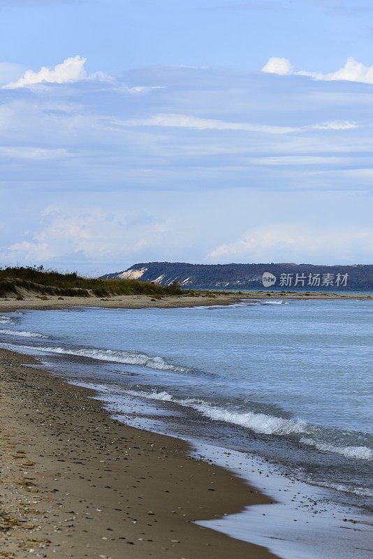 利拉瑙半岛的密歇根湖岸边