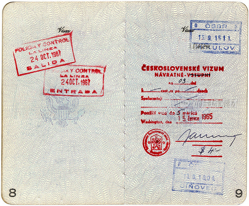 60年代美国护照XXL(带剪报路径)