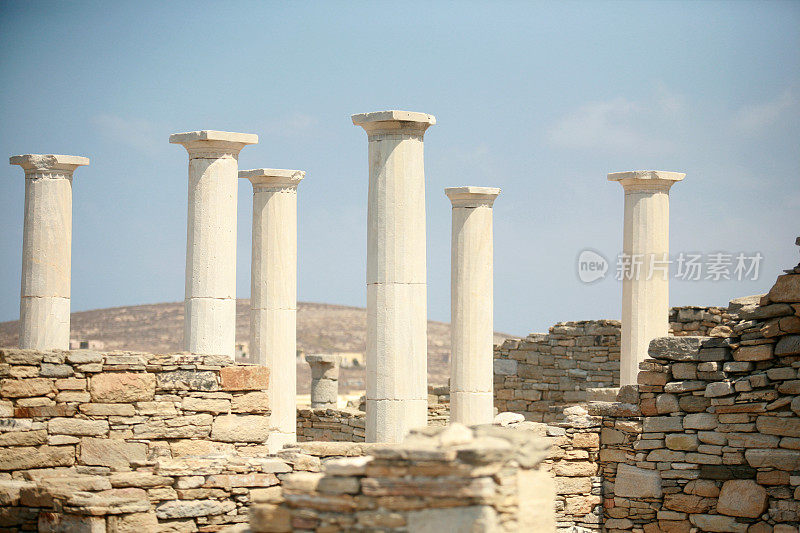 希腊提洛斯的一座古庙