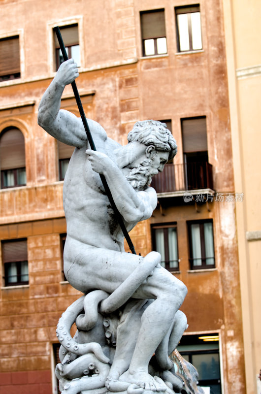 意大利罗马纳沃纳广场上的海王星喷泉
