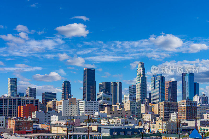 洛杉矶摩天大楼的天际线，建筑，城市景观，CA(P)