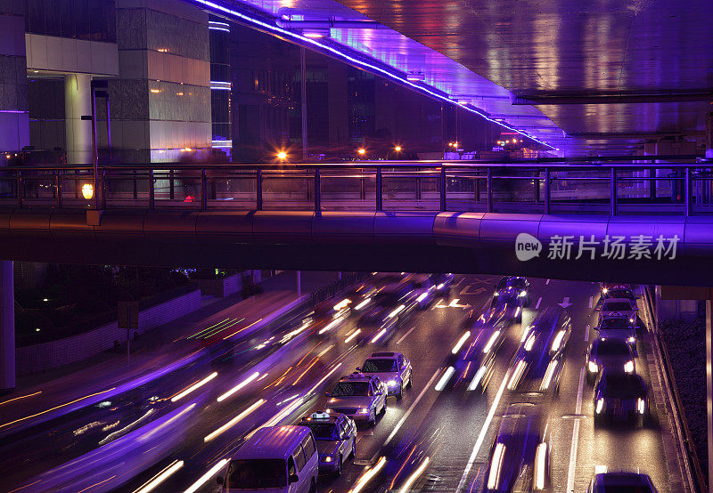 上海延安路夜景