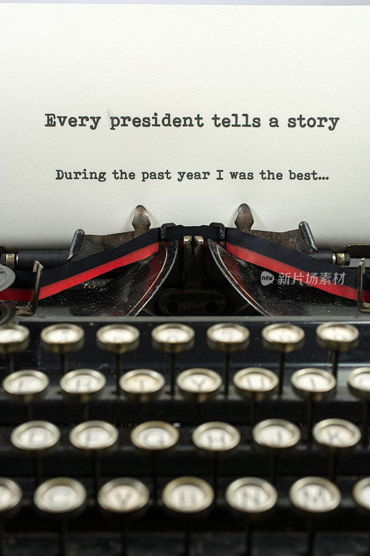 特写古董打字机与字总统的故事