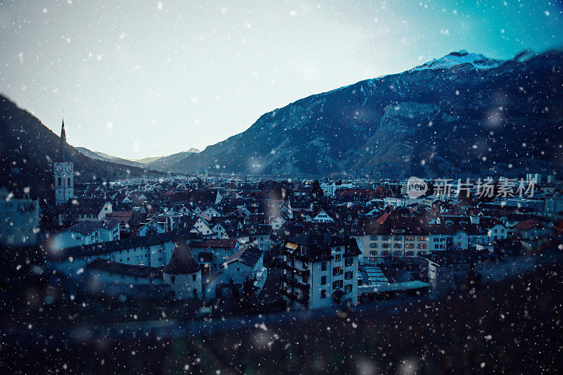 圣诞节下雪，瑞士