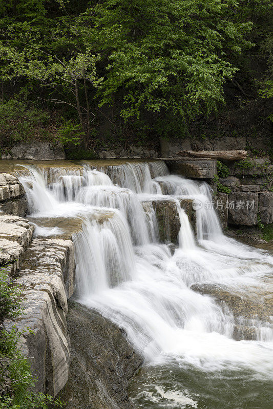 Taughannock瀑布州立公园的瀑布