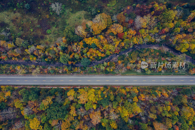 在卡茨基尔山保护区的空中公路旅行