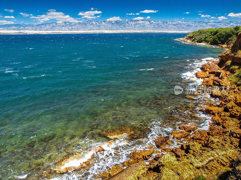 风景优美的亚得里亚海海岸线