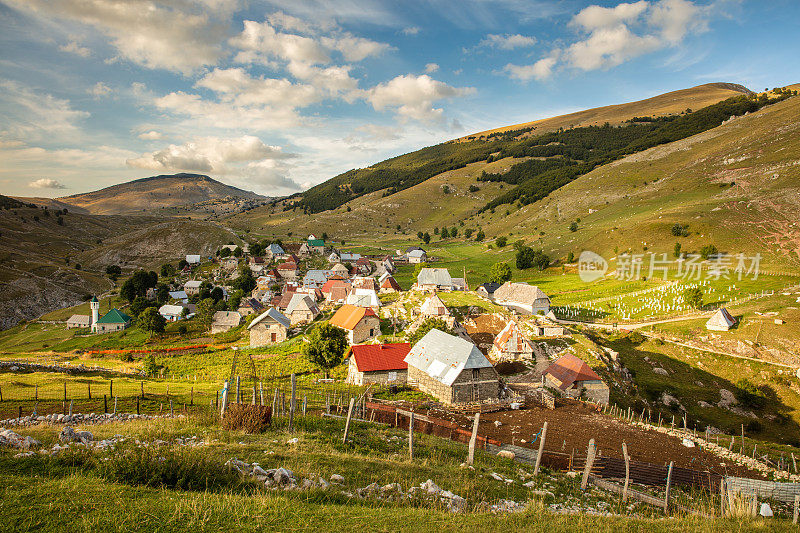 村庄和山脉，Lukomir，波斯尼亚和黑塞哥维那