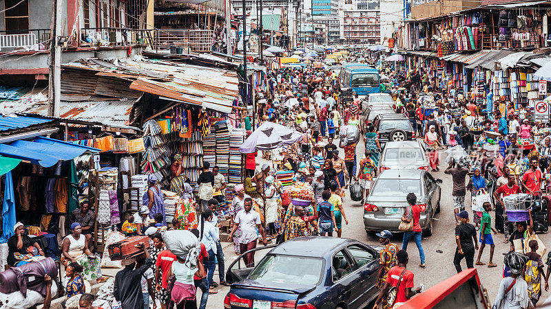 非洲城市市场街道-尼日利亚拉各斯