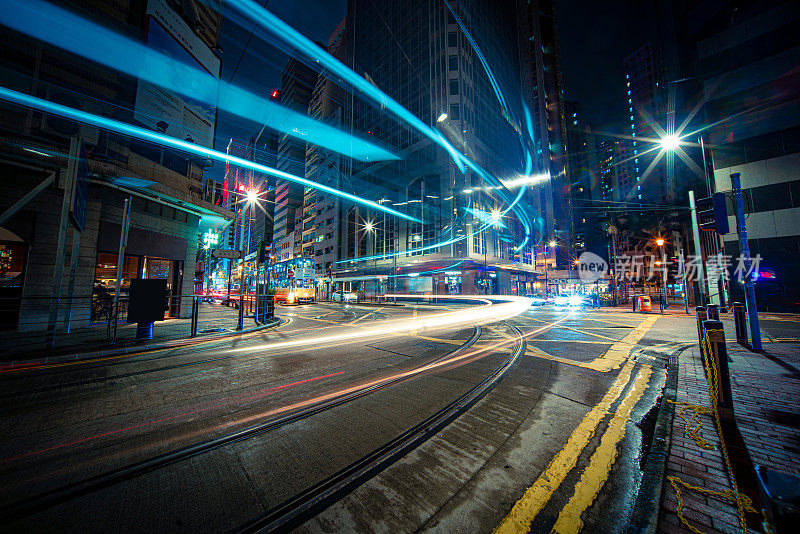 上环缆车道上的香港街景