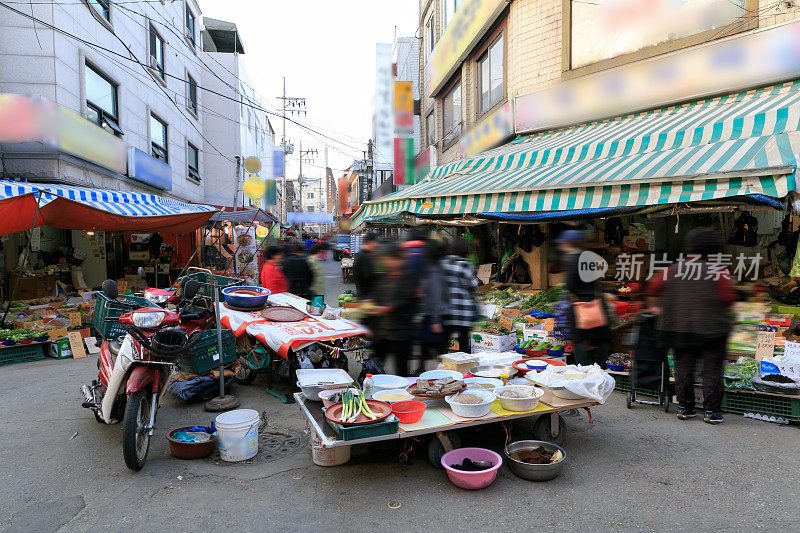 韩国首尔的亚洲街市