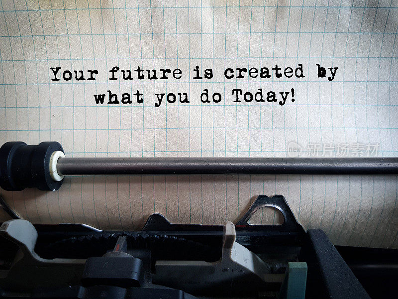 你今天的所作所为创造了你的未来!
