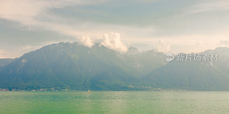 日内瓦湖。瑞士的里维埃拉。瑞士。