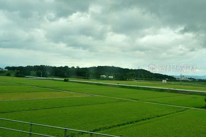 日本乡村景观:从东海道新干线高速列车上观看