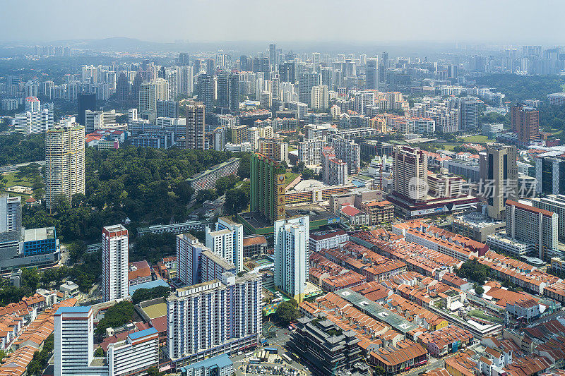鸟瞰新加坡唐人街