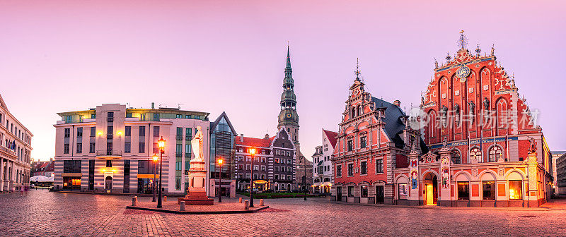 拉脱维亚里加老城市政厅广场