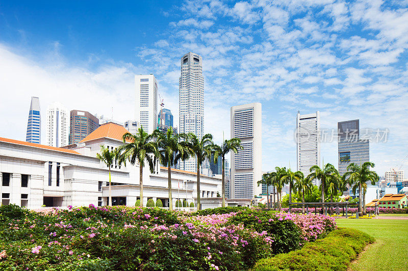 新加坡国会大厦和天际线