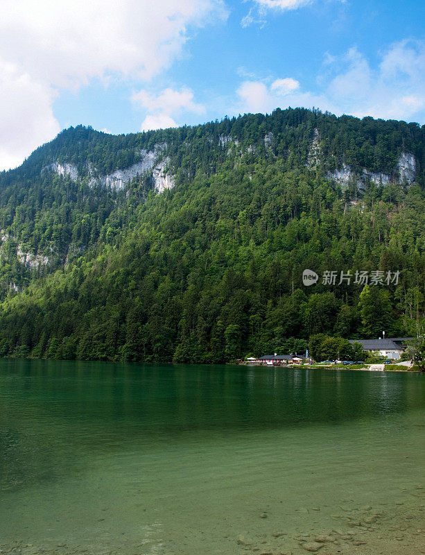 湖和山-国王湖，巴伐利亚阿尔卑斯山