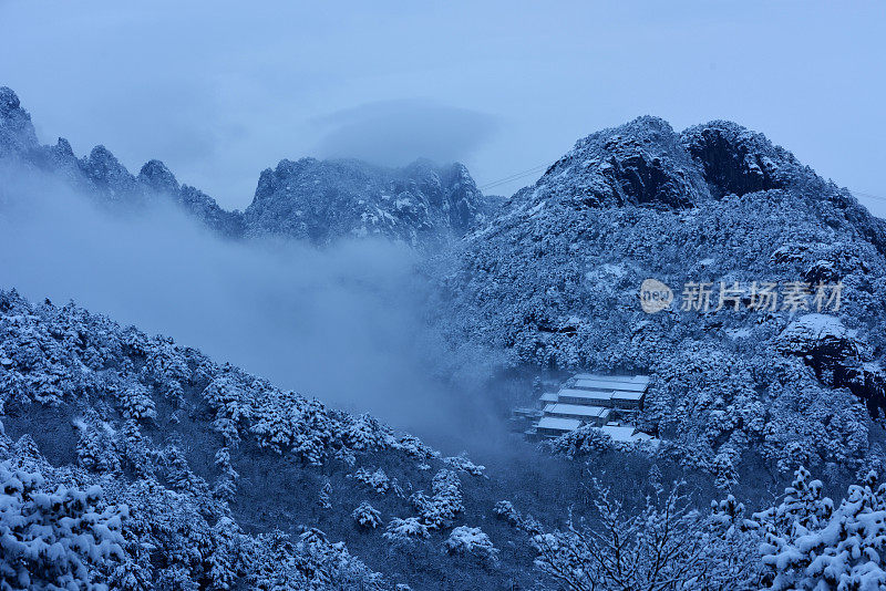 受中国黄山极地涡旋影响