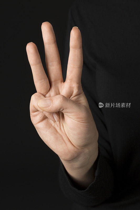 聋人手语-字母W