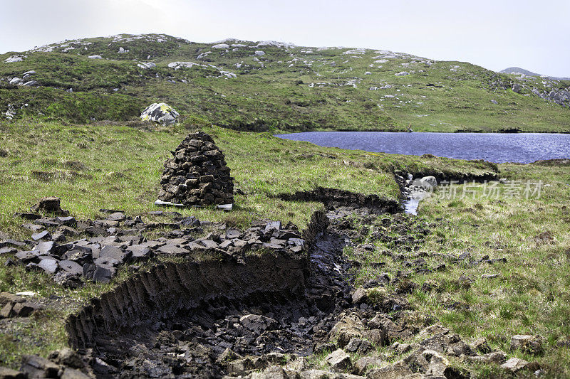 泥炭堆:西部岛屿，苏格兰