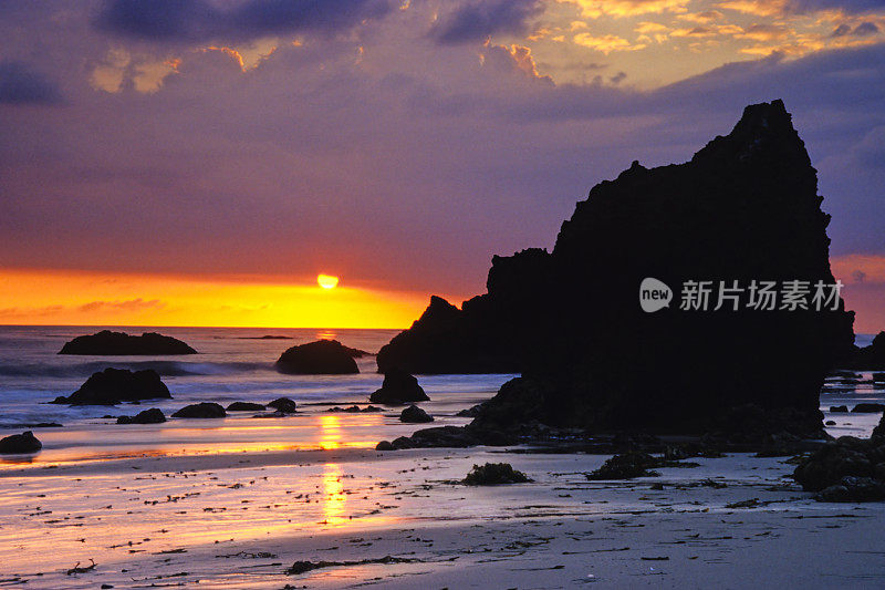 日落海滩风景