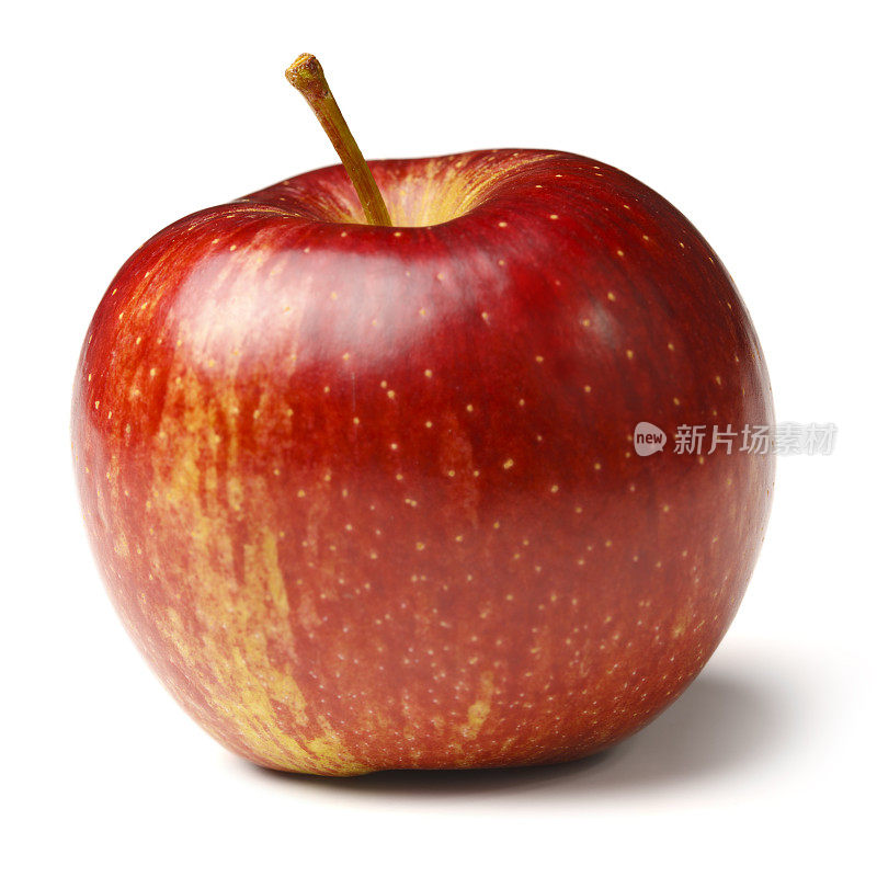 红色苹果孤立在白色+剪切路径