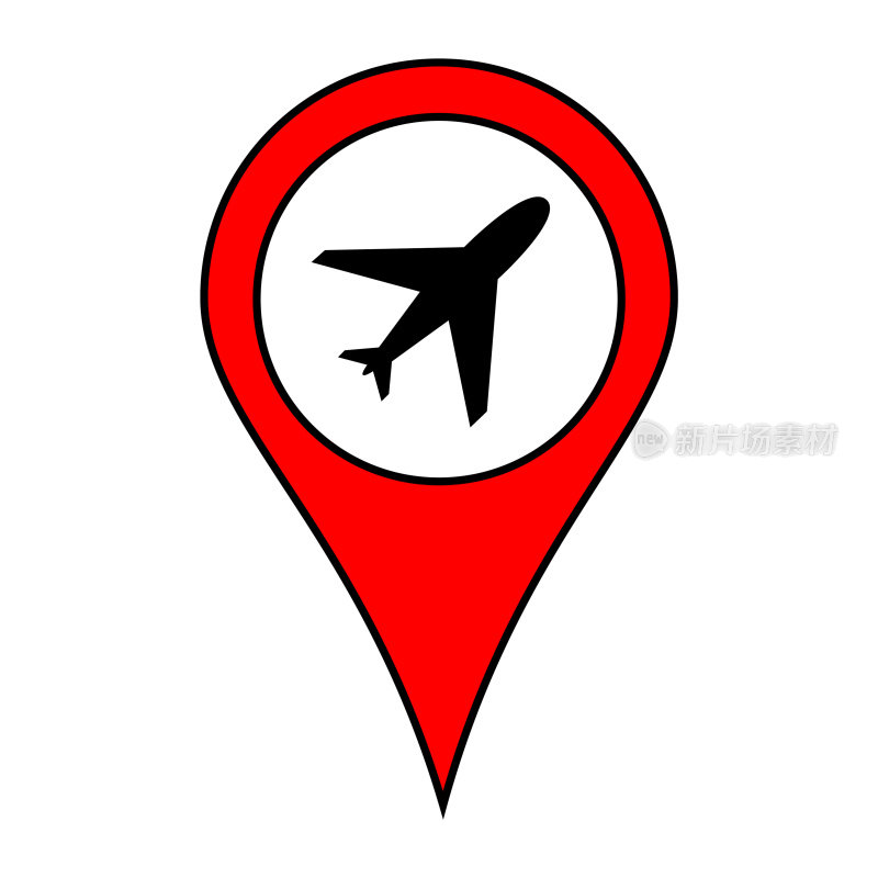地图针位置poi机场