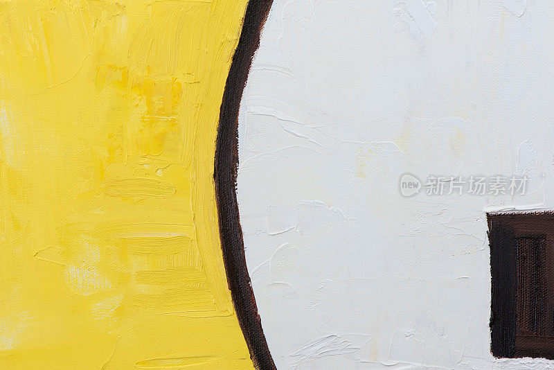 黄色和白色的纹理绘制了艺术画布的背景